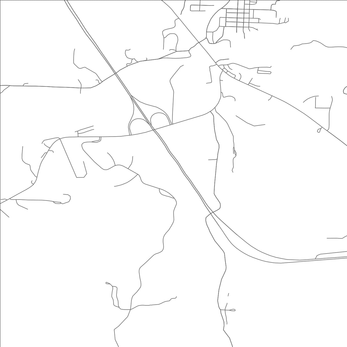 ROAD MAP OF PINEVILLE, MISSOURI BY MAPBAKES