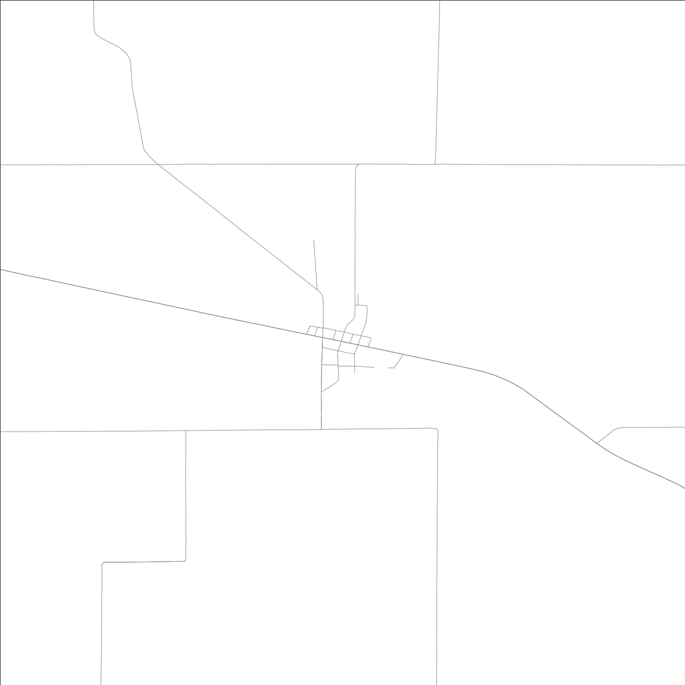 ROAD MAP OF CADIZ, INDIANA BY MAPBAKES