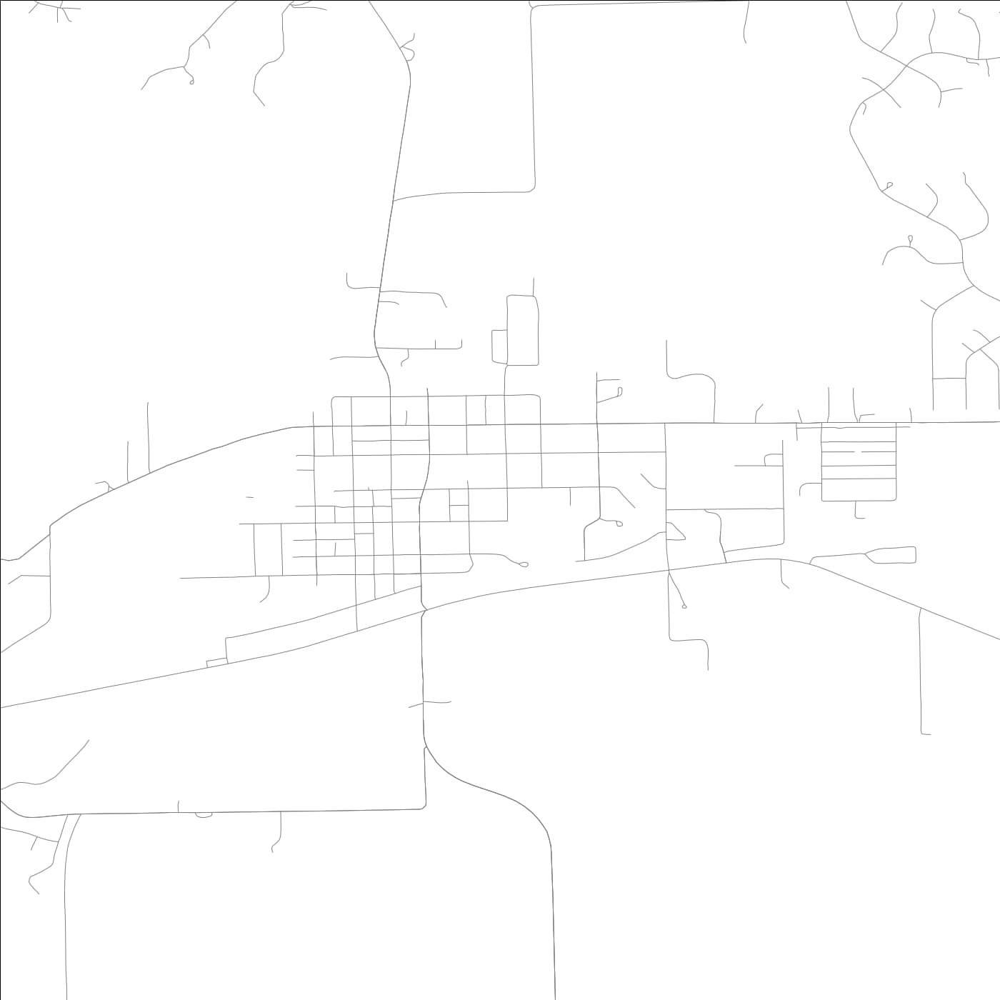 ROAD MAP OF MACKINAW, ILLINOIS BY MAPBAKES