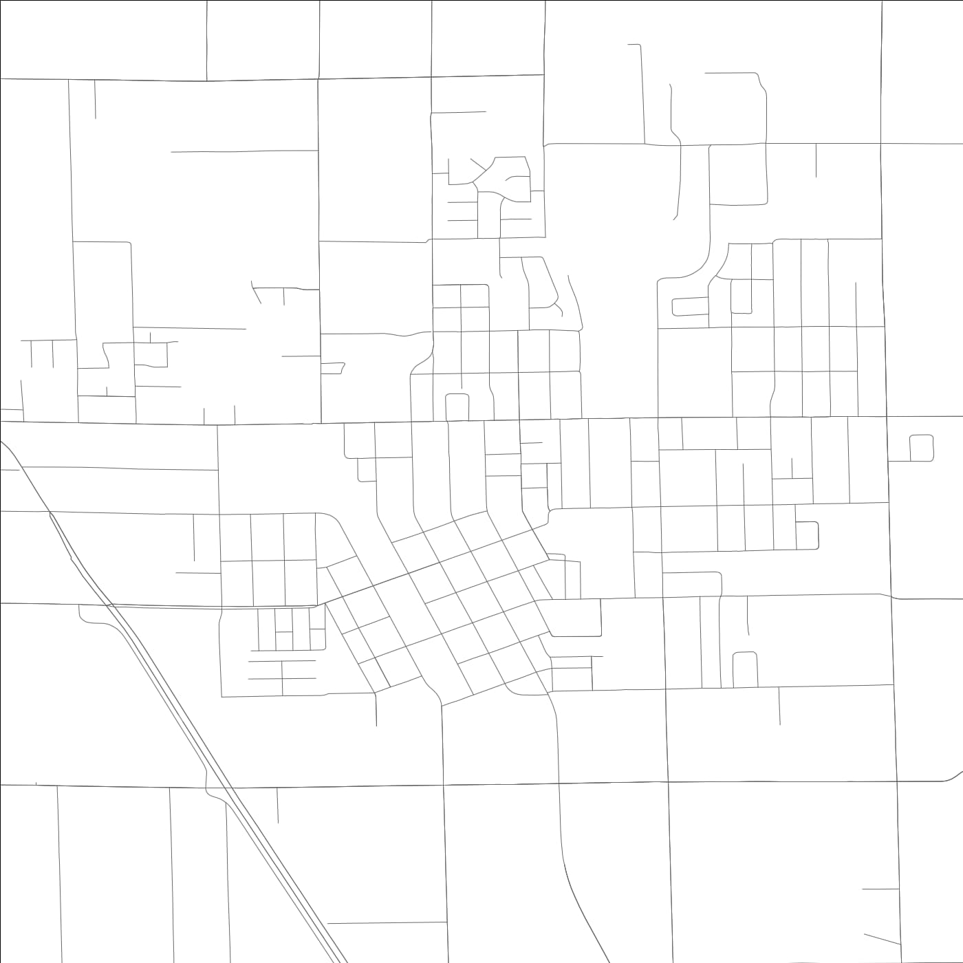 ROAD MAP OF LINDSAY, CALIFORNIA BY MAPBAKES