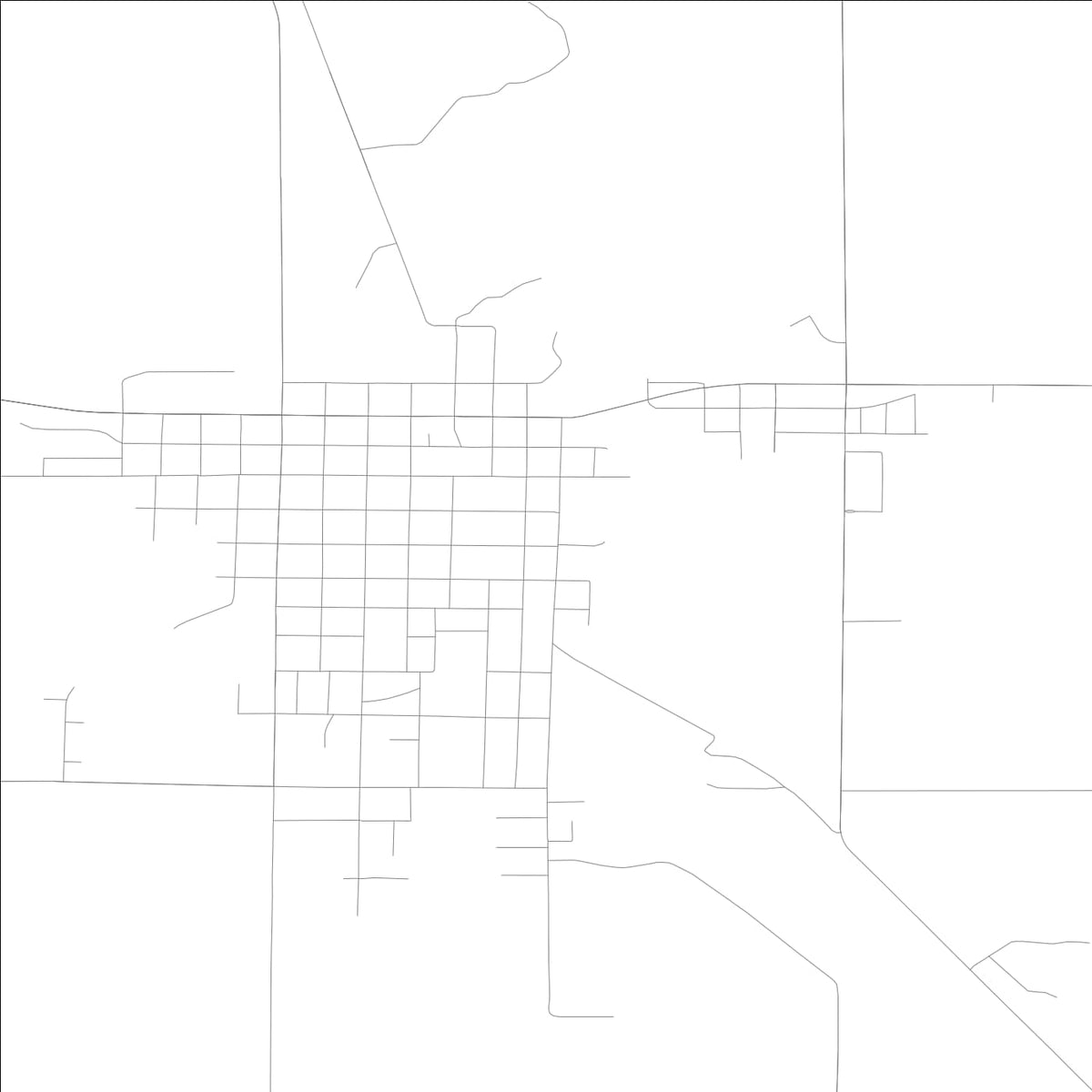 ROAD MAP OF ROCK RAPIDS, LOWA BY MAPBAKES