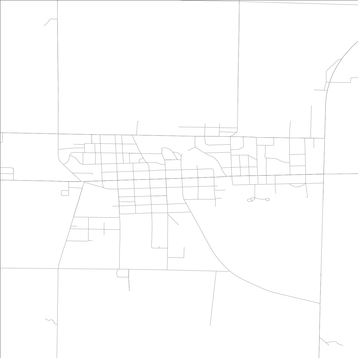 ROAD MAP OF CAMBRIDGE CITY, INDIANA BY MAPBAKES