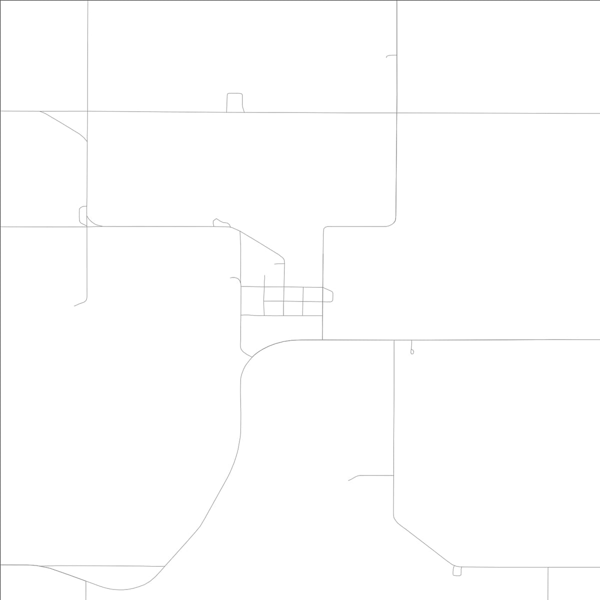 ROAD MAP OF RODMAN, LOWA BY MAPBAKES