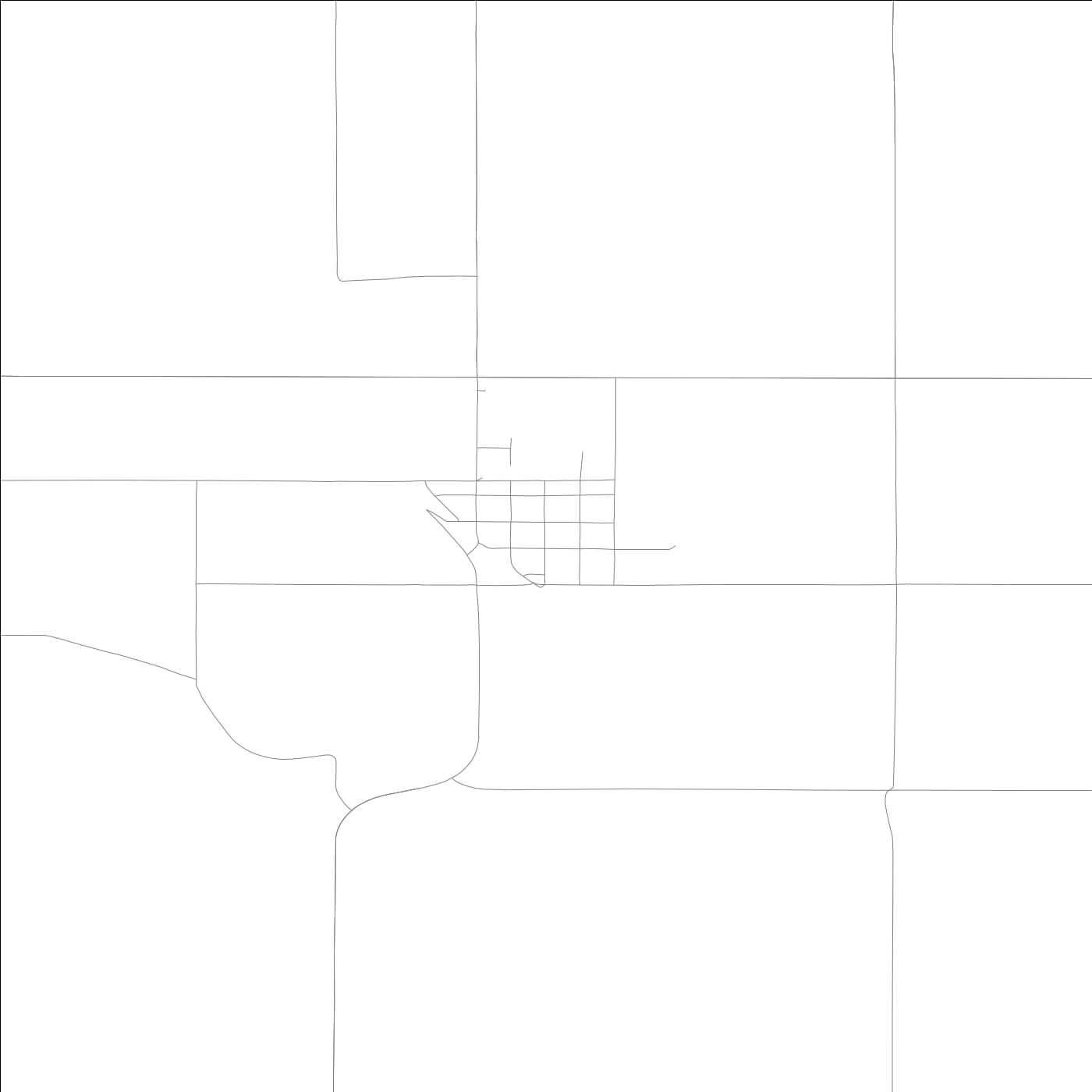 ROAD MAP OF ROWAN, LOWA BY MAPBAKES