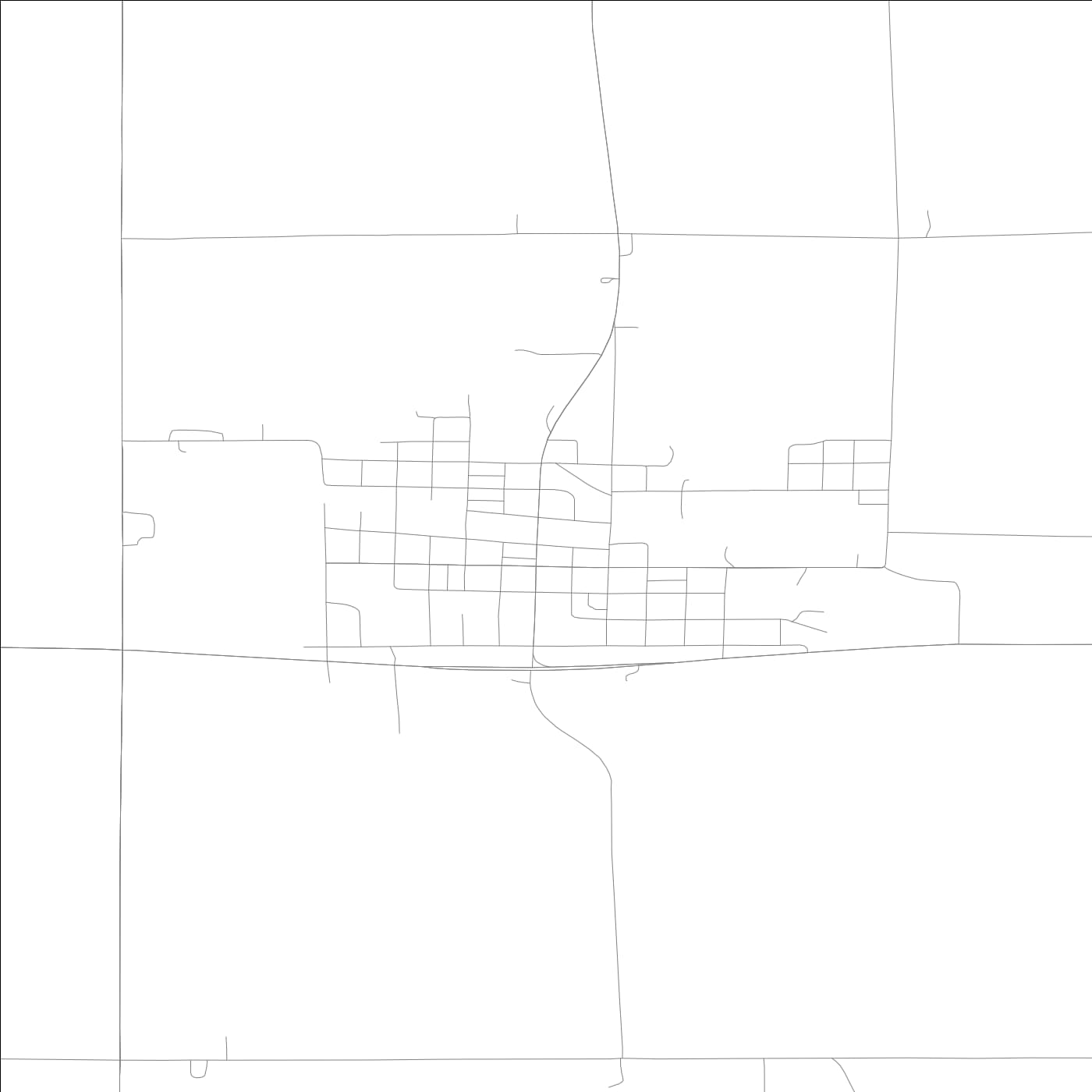 ROAD MAP OF RUTHVEN, LOWA BY MAPBAKES