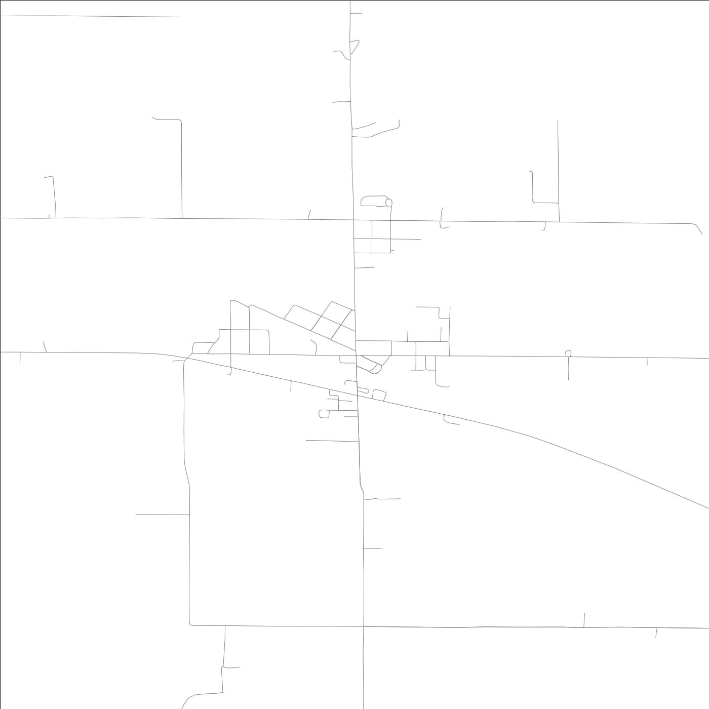 ROAD MAP OF CAMPBELLSBURG, INDIANA BY MAPBAKES