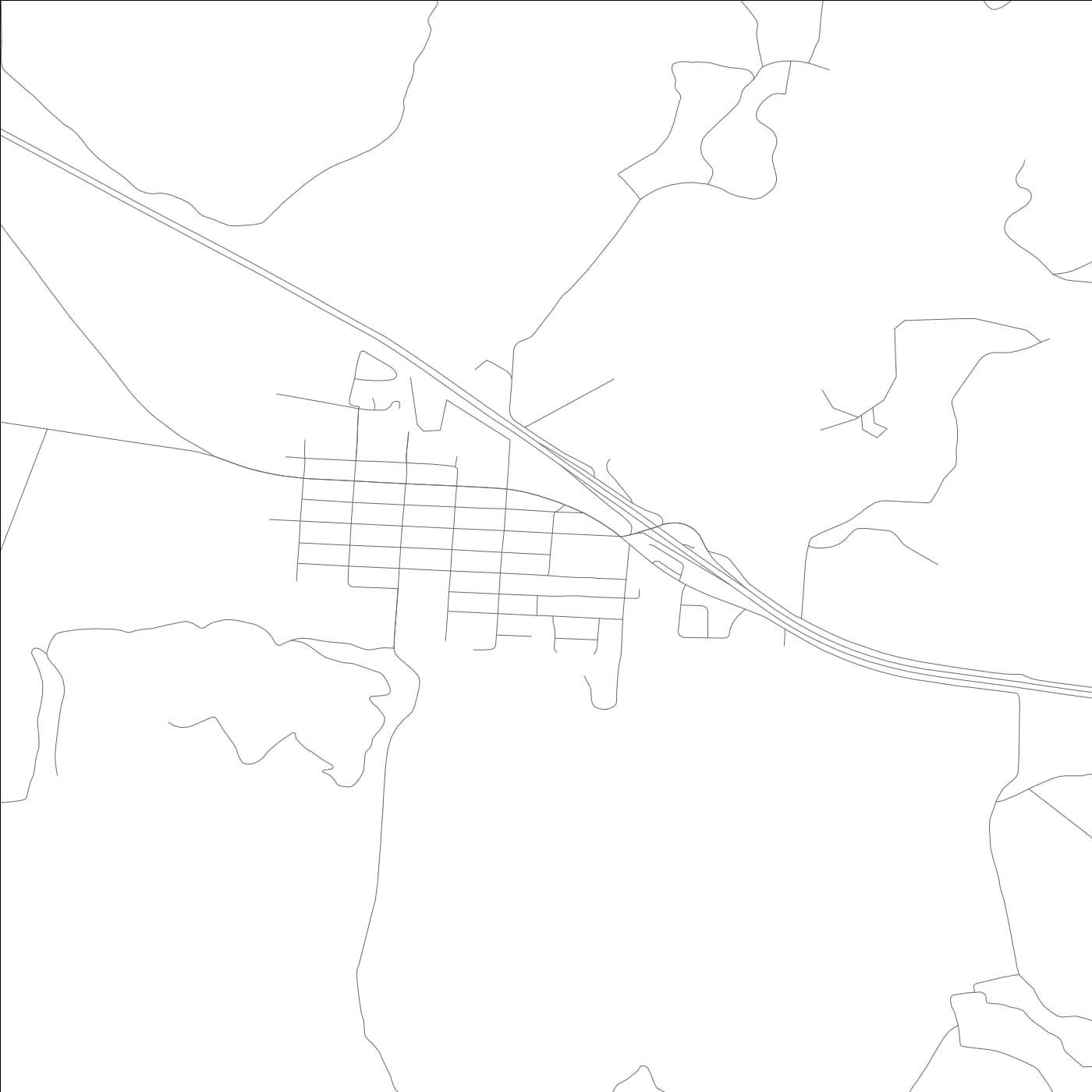 ROAD MAP OF LOS ALAMOS, CALIFORNIA BY MAPBAKES