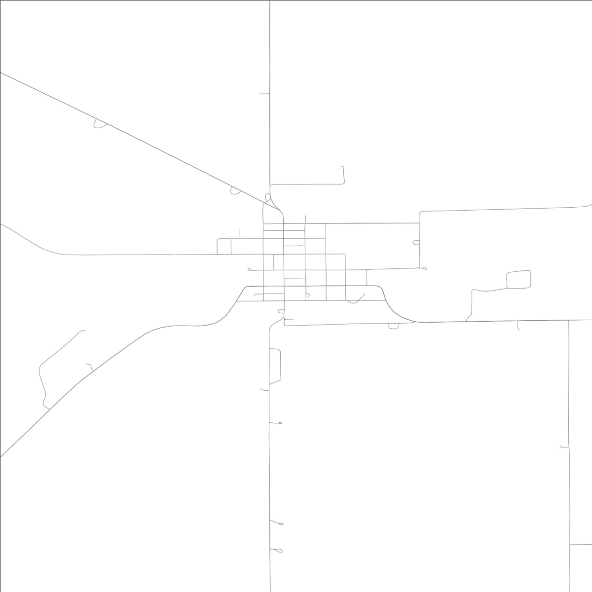 ROAD MAP OF SALEM, LOWA BY MAPBAKES