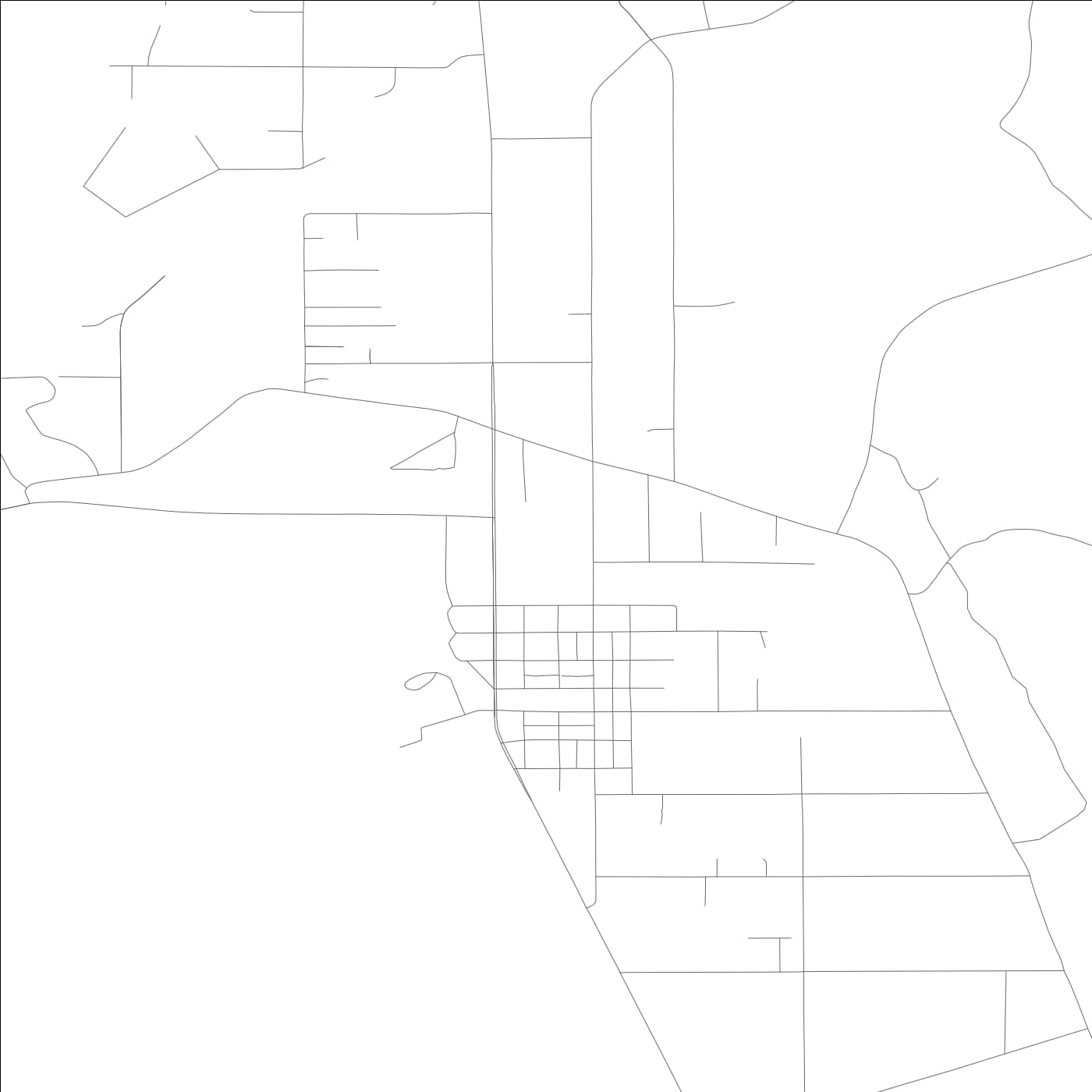 ROAD MAP OF LOS MOLINOS, CALIFORNIA BY MAPBAKES