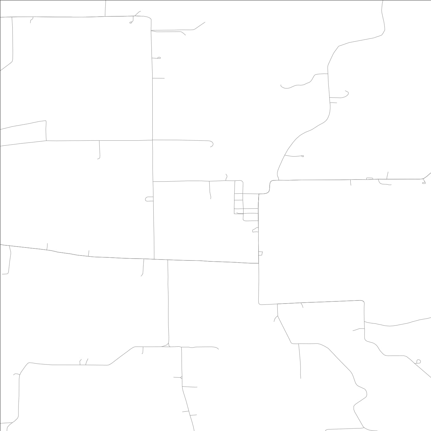 ROAD MAP OF CANAAN, INDIANA BY MAPBAKES