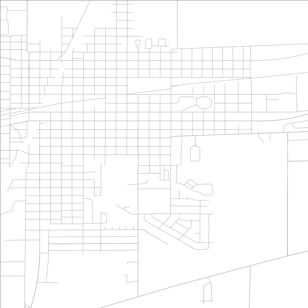 ROAD MAP OF MATTOON, ILLINOIS BY MAPBAKES