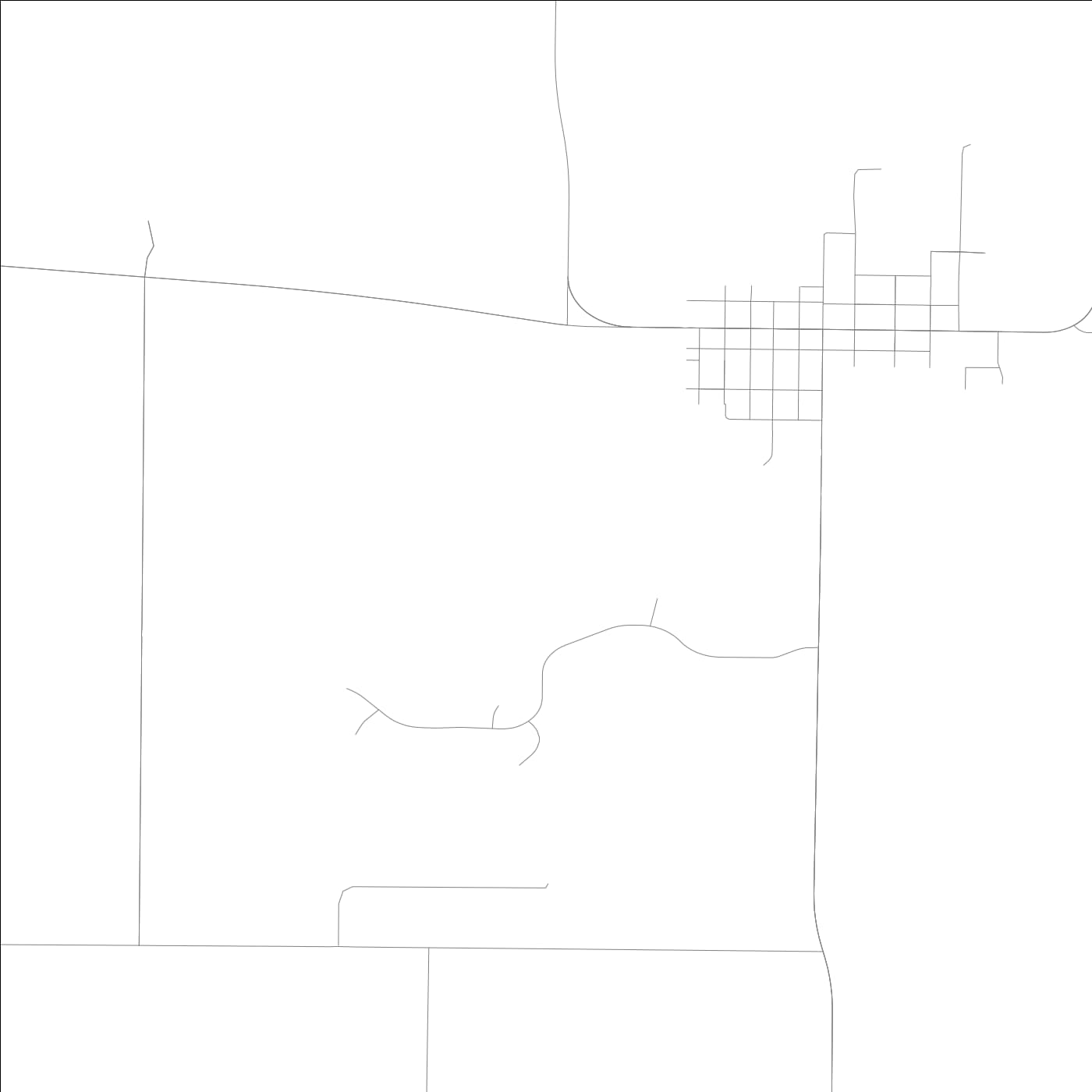 ROAD MAP OF MECHANICSBURG, ILLINOIS BY MAPBAKES