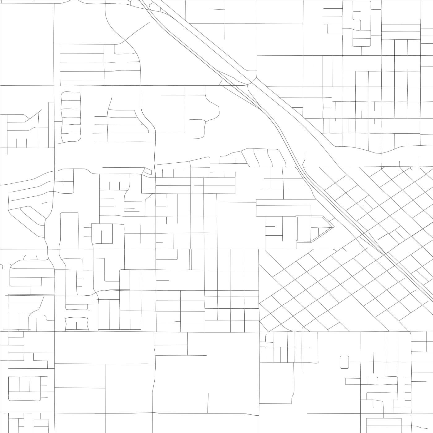 ROAD MAP OF MADERA, CALIFORNIA BY MAPBAKES