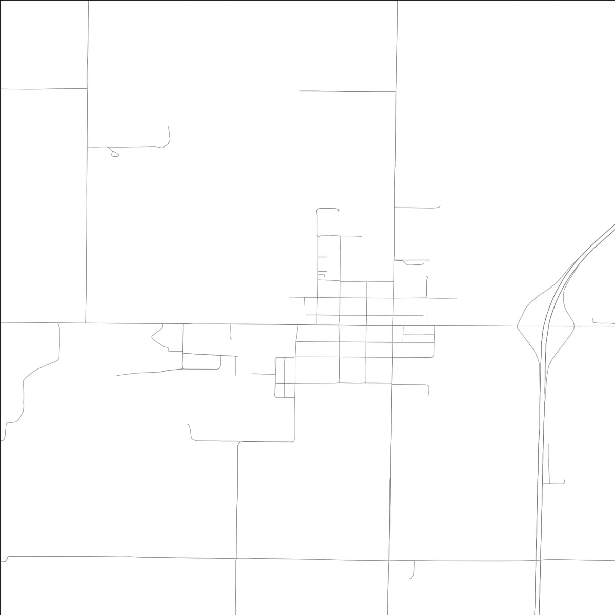 ROAD MAP OF MENDON, ILLINOIS BY MAPBAKES