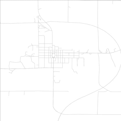 ROAD MAP OF SIDNEY, LOWA BY MAPBAKES