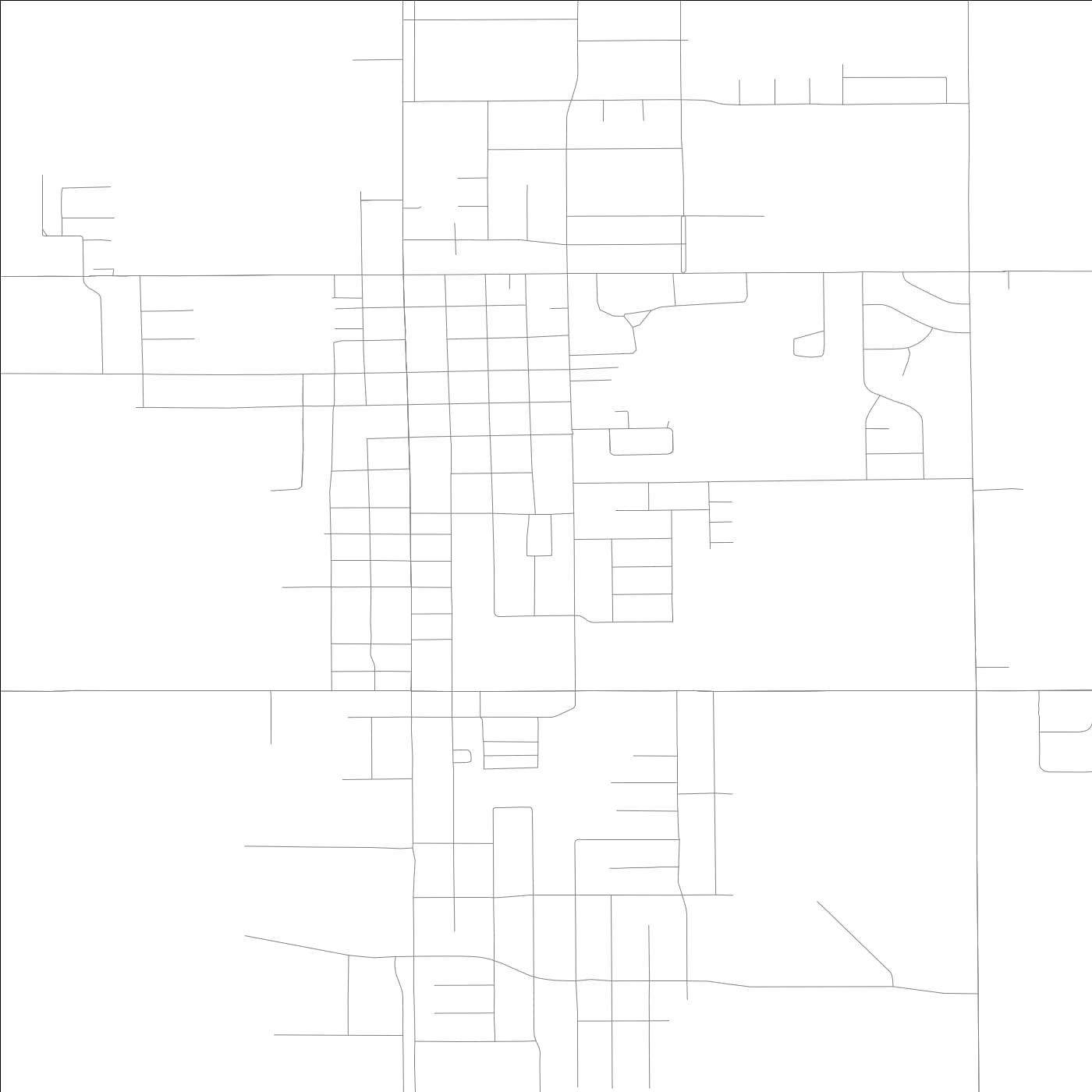 ROAD MAP OF SIOUX CENTER, LOWA BY MAPBAKES