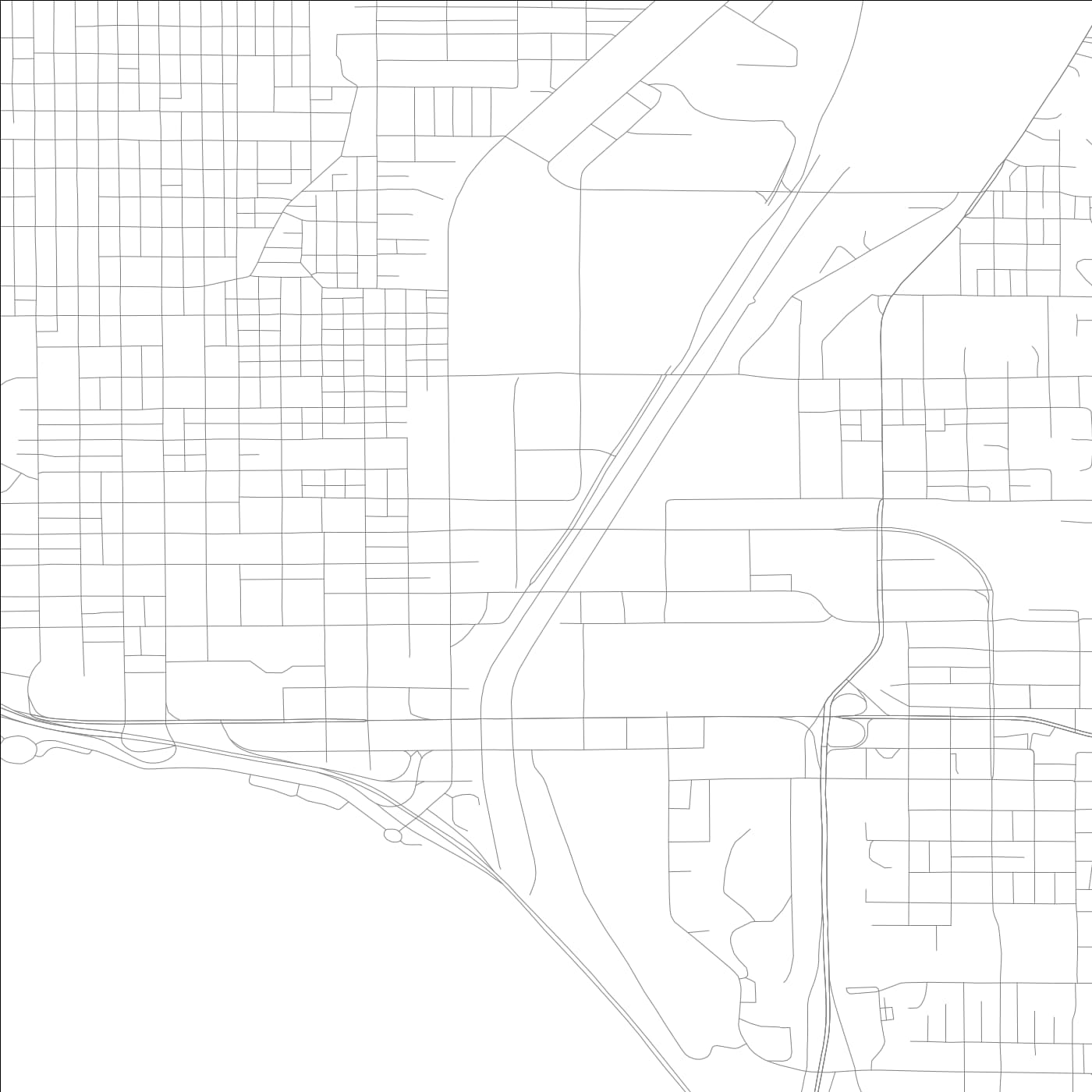 ROAD MAP OF SIOUX CITY, LOWA BY MAPBAKES