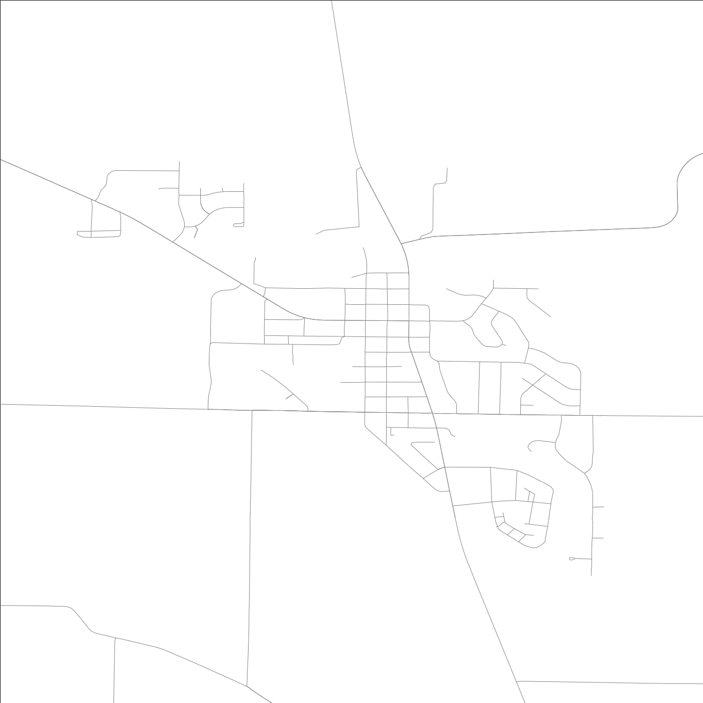 ROAD MAP OF SOLON, LOWA BY MAPBAKES