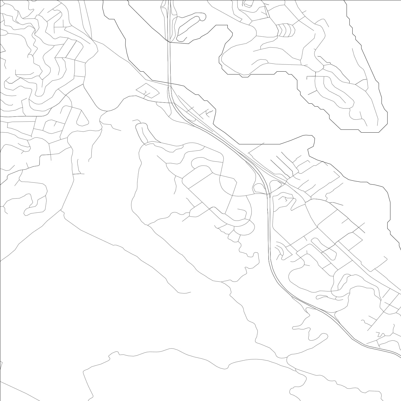 ROAD MAP OF MARIN CITY, CALIFORNIA BY MAPBAKES