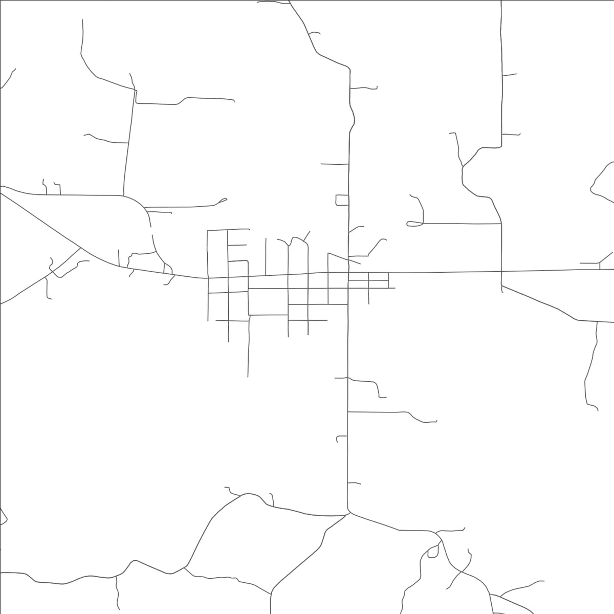 ROAD MAP OF ROSEBUD, MISSOURI BY MAPBAKES