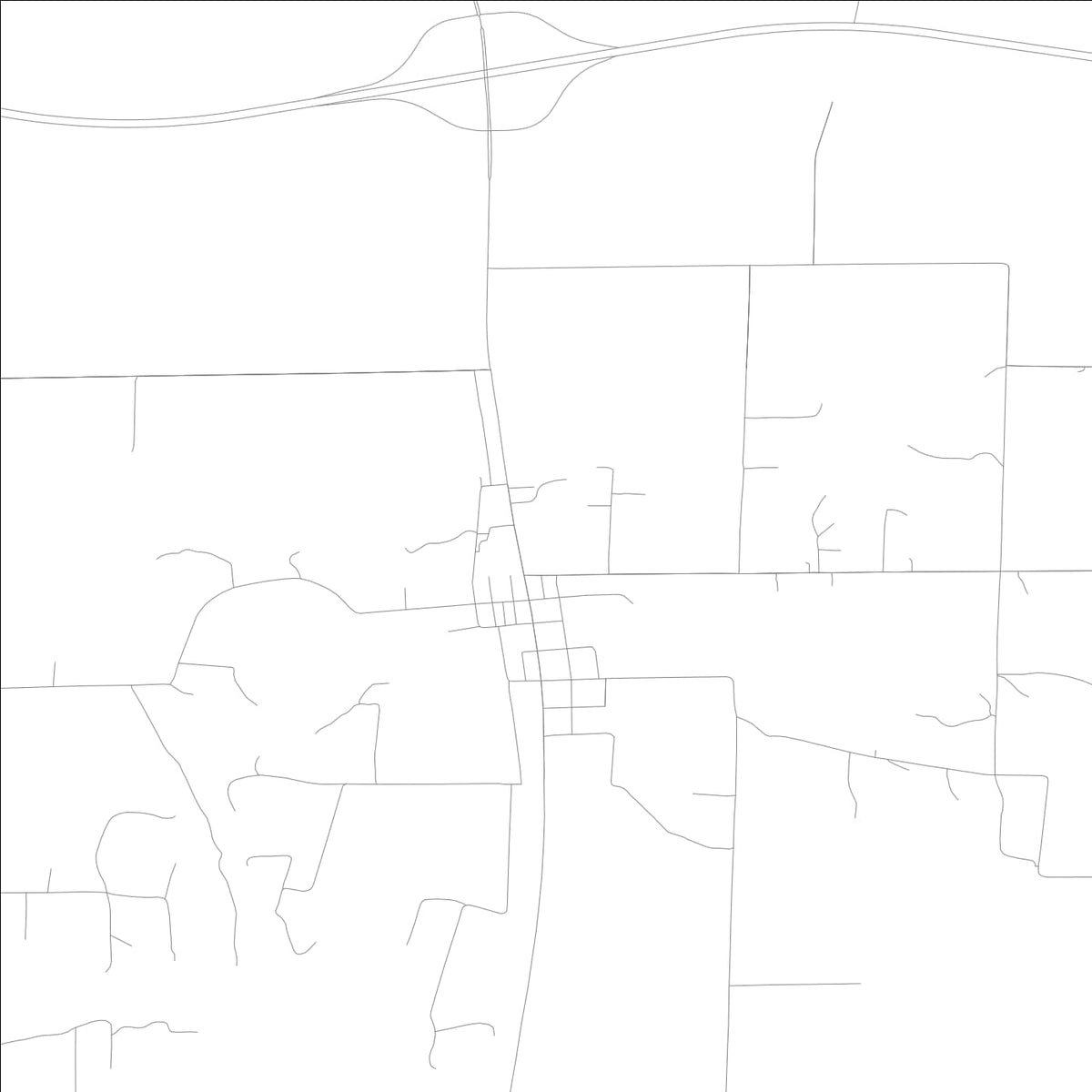 ROAD MAP OF MILL SHOALS, ILLINOIS BY MAPBAKES