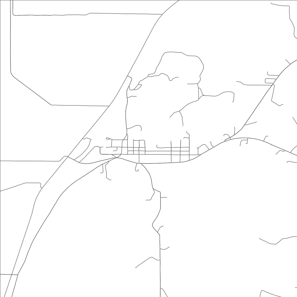 ROAD MAP OF RUSHVILLE, MISSOURI BY MAPBAKES