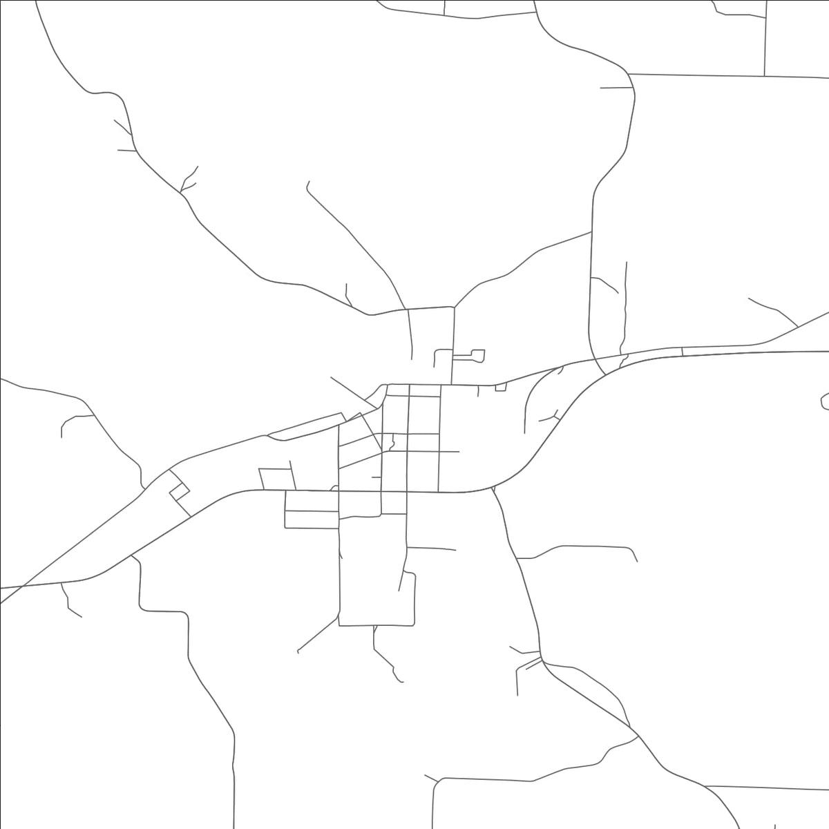 ROAD MAP OF RUSSELLVILLE, MISSOURI BY MAPBAKES