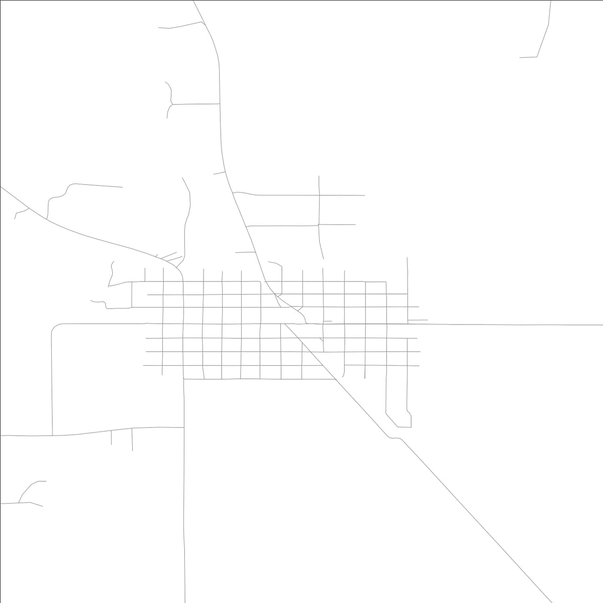 ROAD MAP OF ST ANSGAR, LOWA BY MAPBAKES