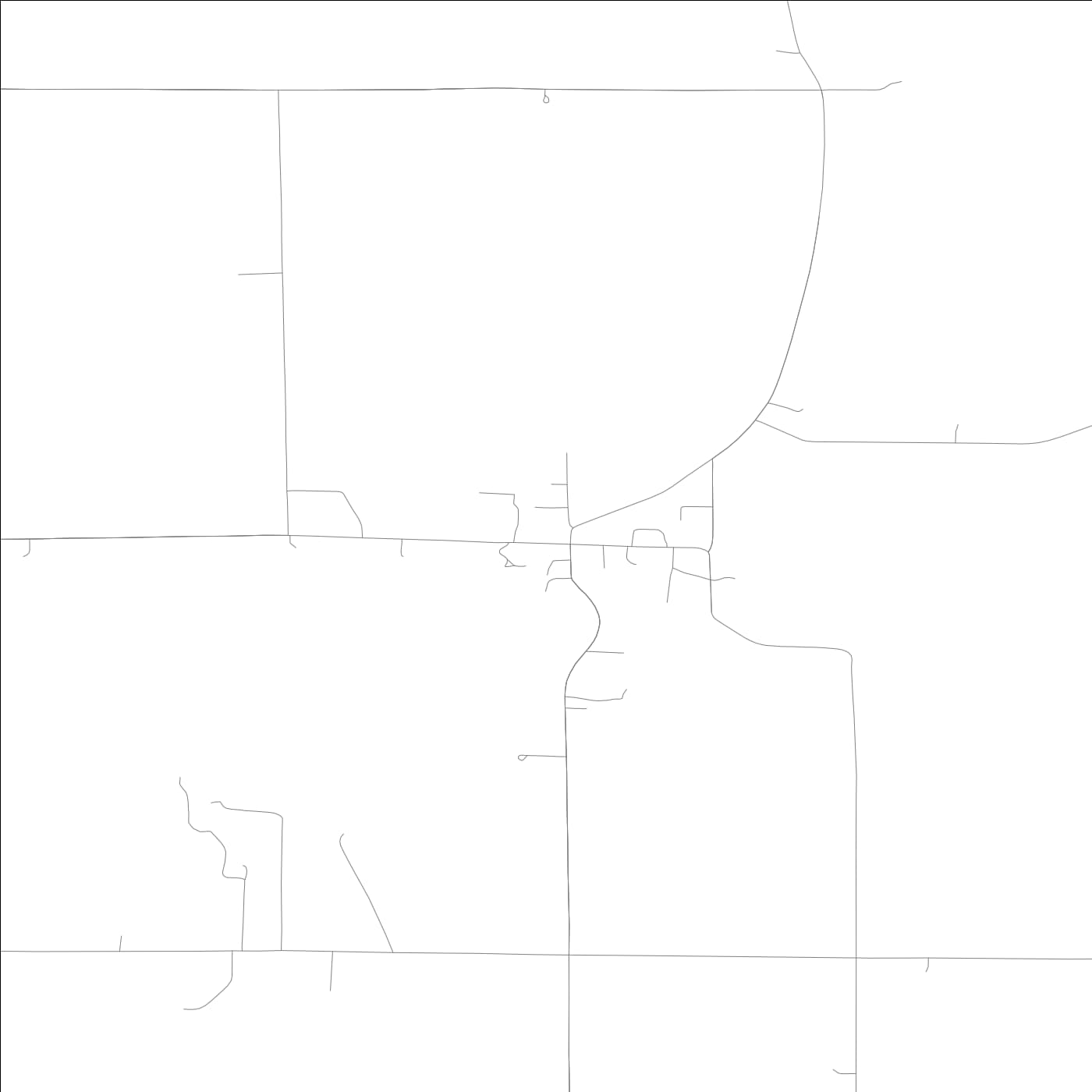 ROAD MAP OF ST LUCAS, LOWA BY MAPBAKES