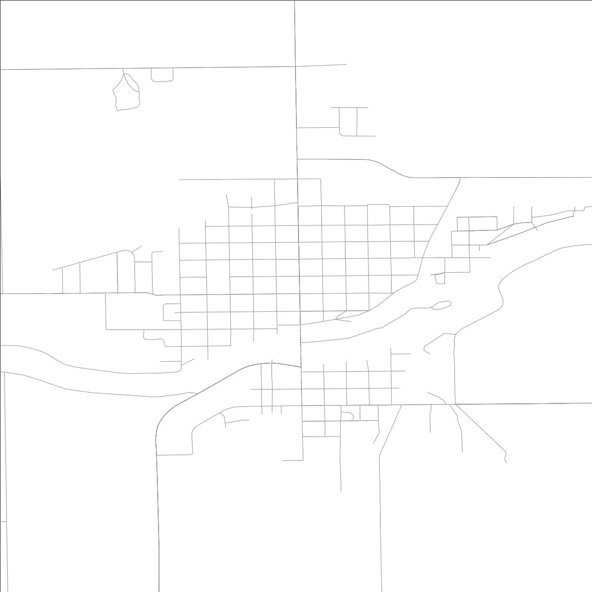 ROAD MAP OF MOMENCE, ILLINOIS BY MAPBAKES