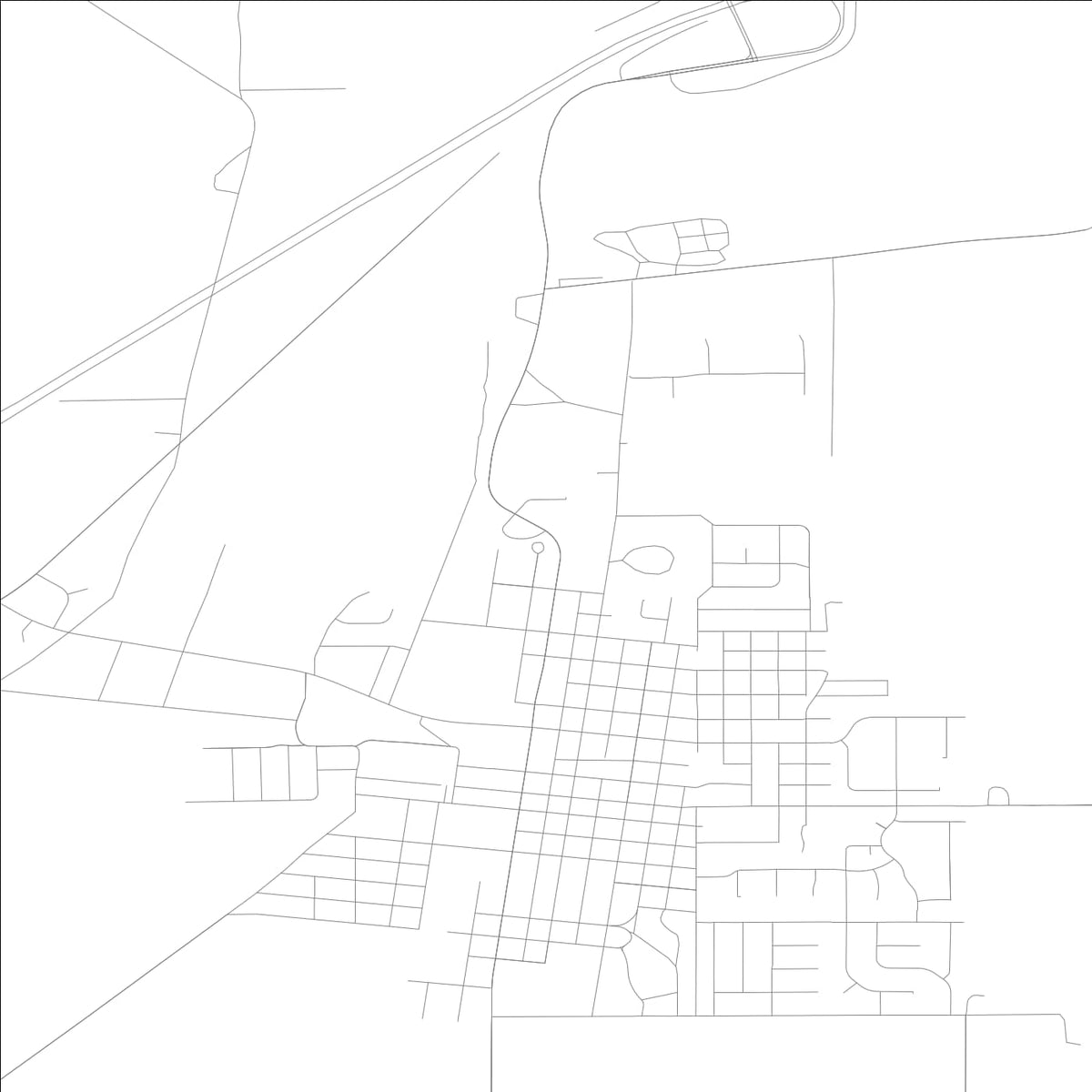 ROAD MAP OF MONTICELLO, ILLINOIS BY MAPBAKES