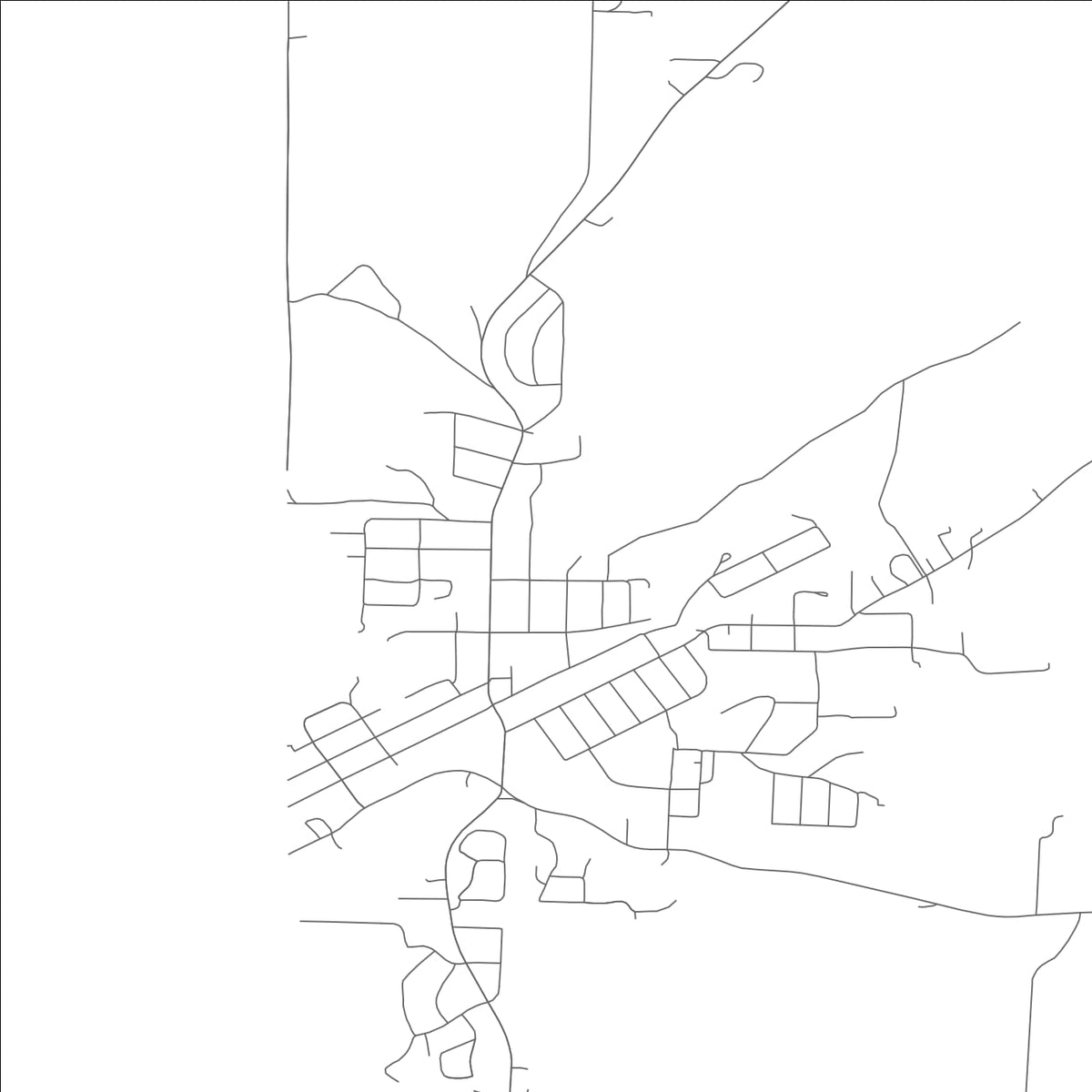 ROAD MAP OF SENECA, MISSOURI BY MAPBAKES