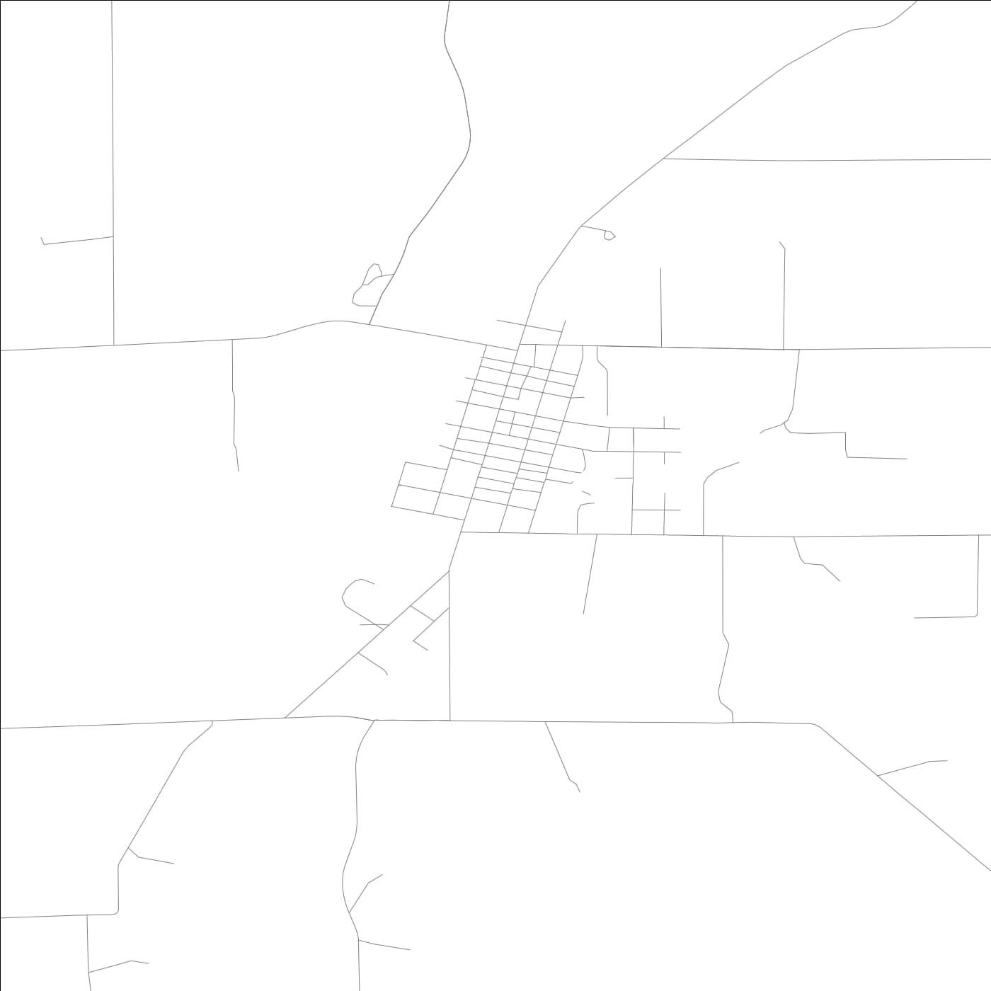 ROAD MAP OF CARTHAGE, INDIANA BY MAPBAKES