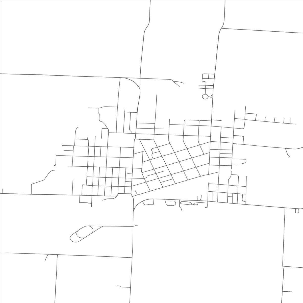 ROAD MAP OF SLATER, MISSOURI BY MAPBAKES