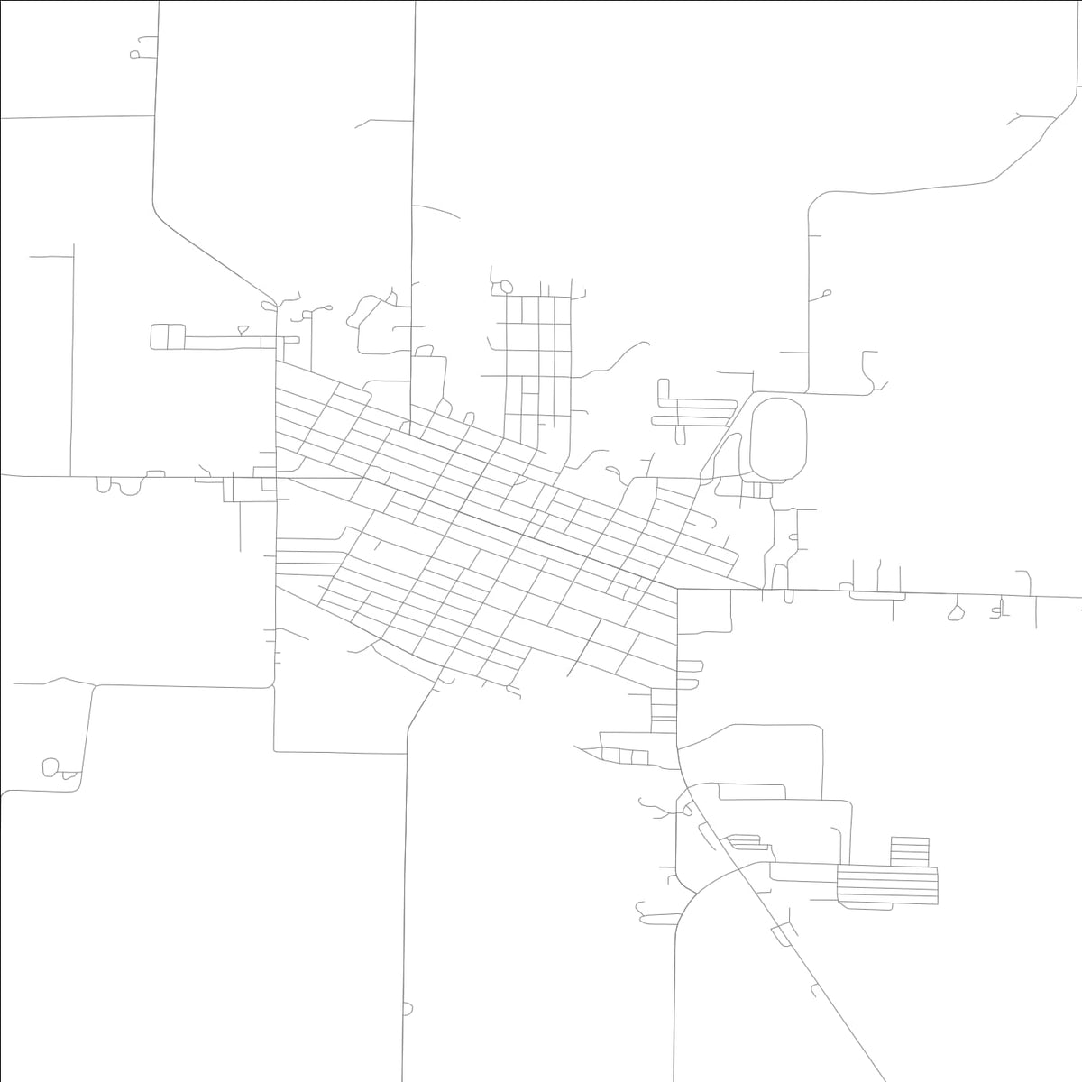 ROAD MAP OF MOUNT STERLING, ILLINOIS BY MAPBAKES
