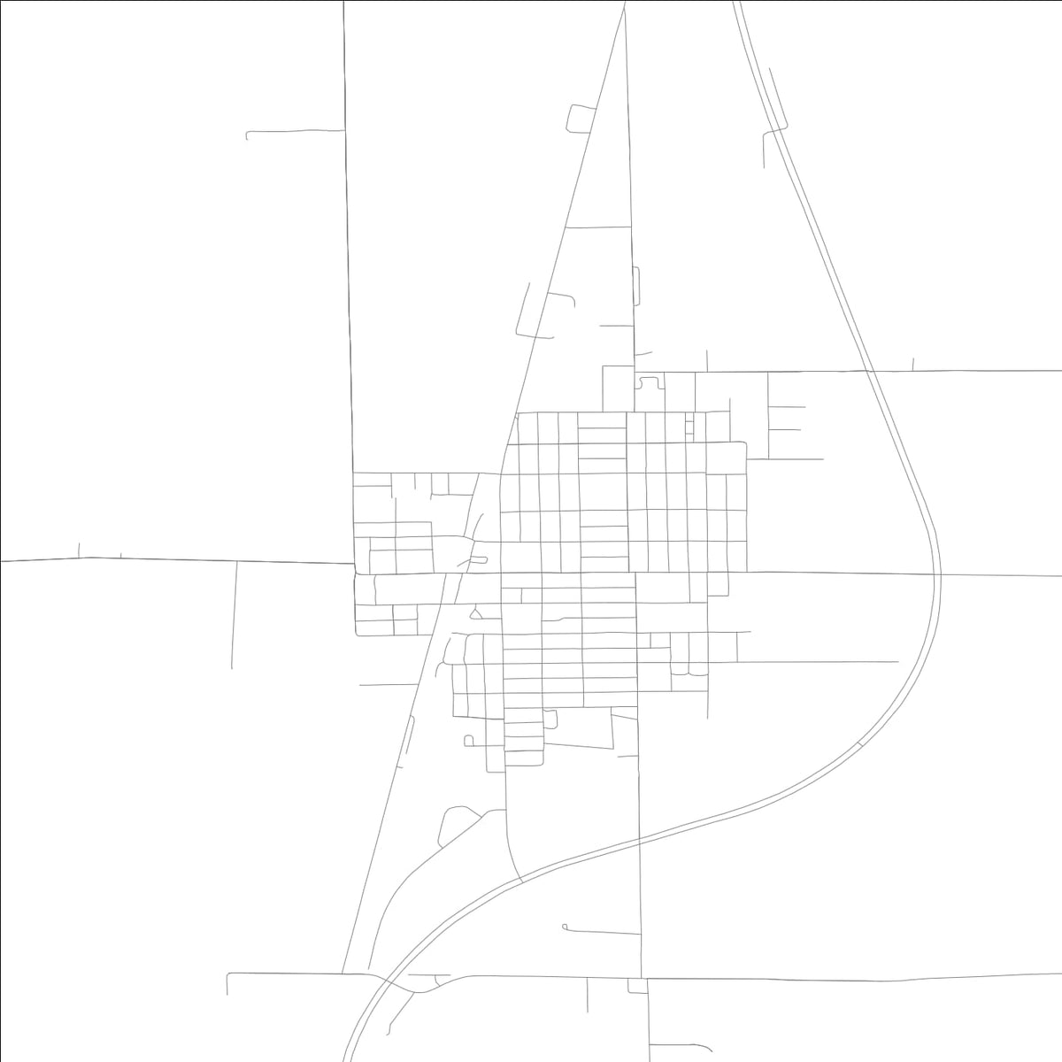 ROAD MAP OF MOWEAQUA, ILLINOIS BY MAPBAKES