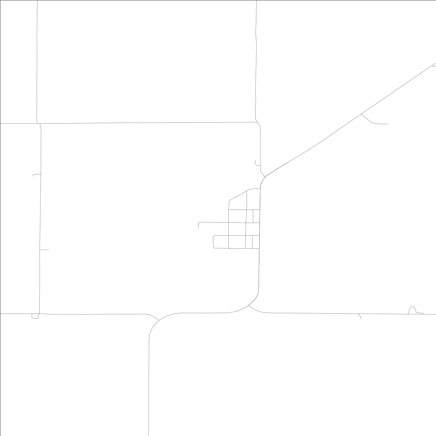 ROAD MAP OF TENNANT, LOWA BY MAPBAKES