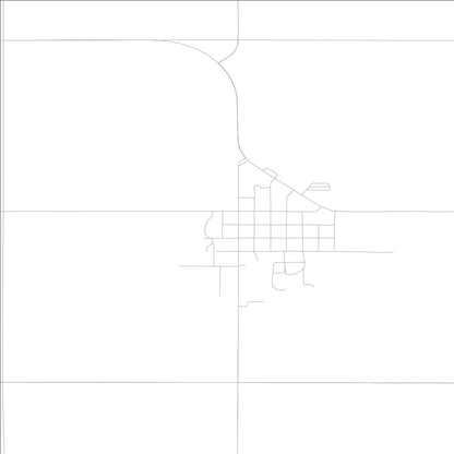 ROAD MAP OF THOMPSON, LOWA BY MAPBAKES