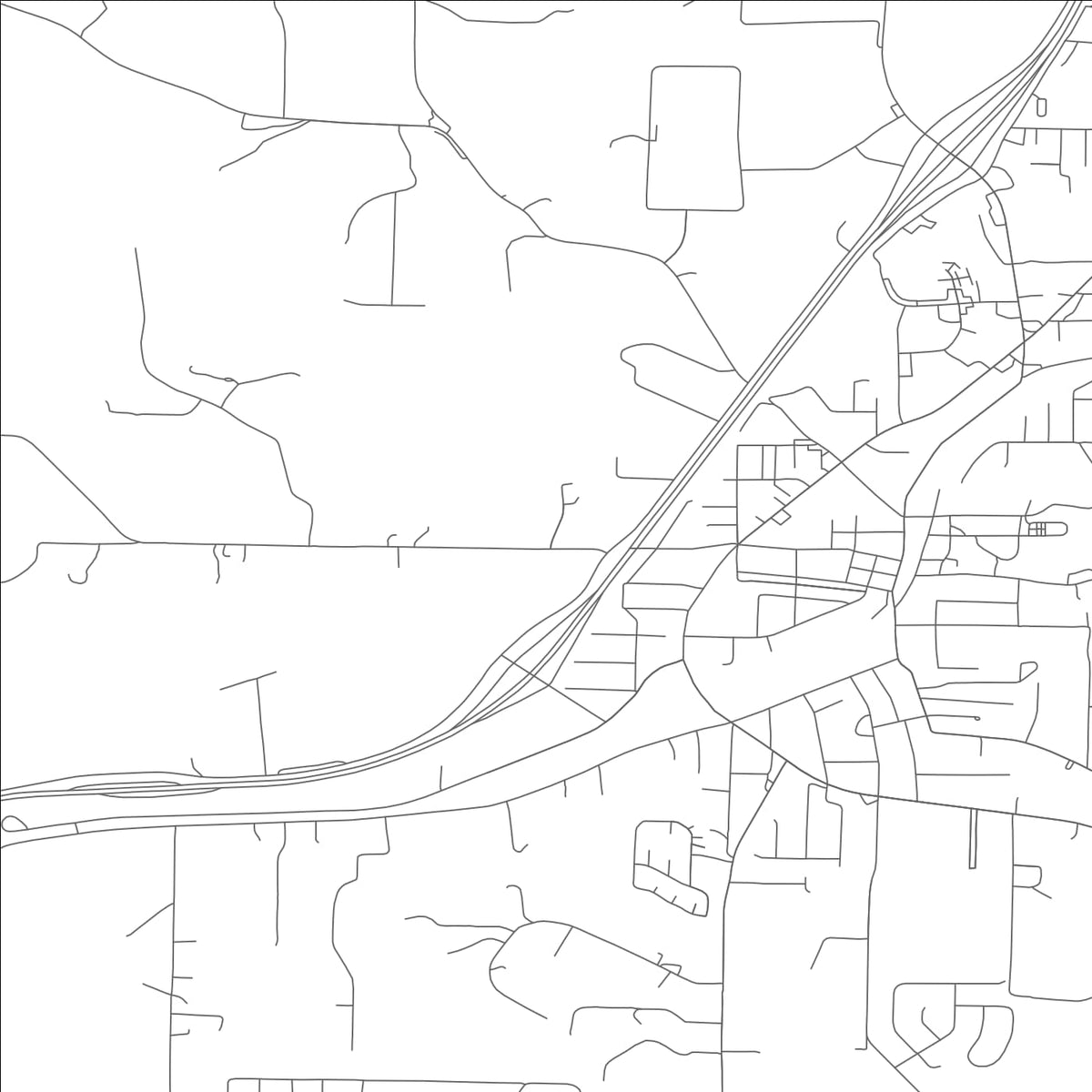 ROAD MAP OF ST. CLAIR, MISSOURI BY MAPBAKES