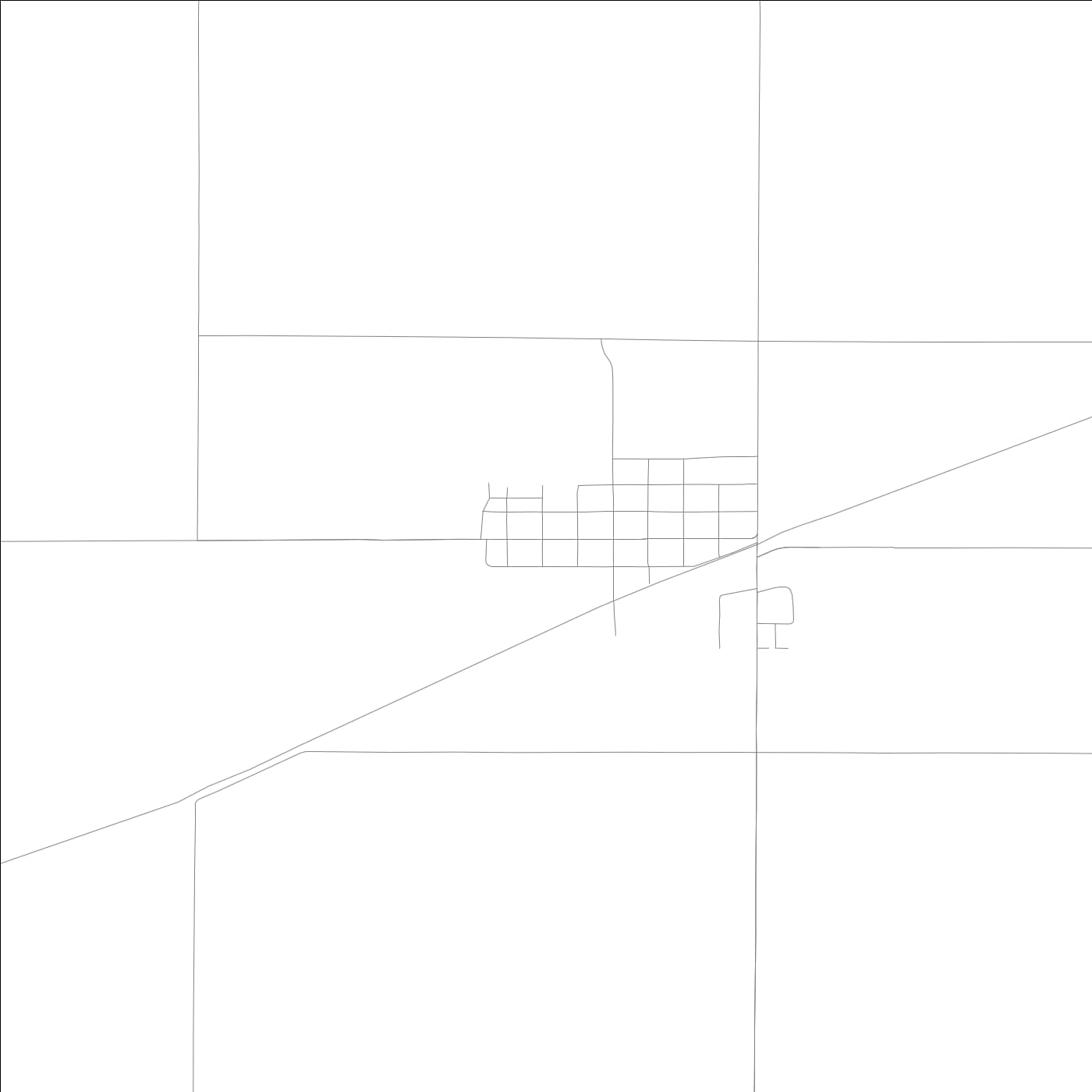 ROAD MAP OF THORNTON, LOWA BY MAPBAKES