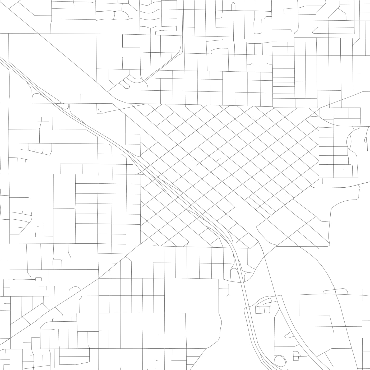 ROAD MAP OF MODESTO, CALIFORNIA BY MAPBAKES