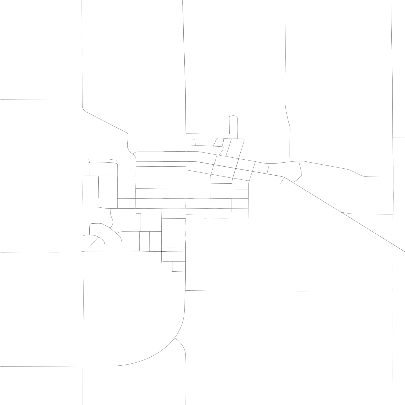 ROAD MAP OF TRAER, LOWA BY MAPBAKES