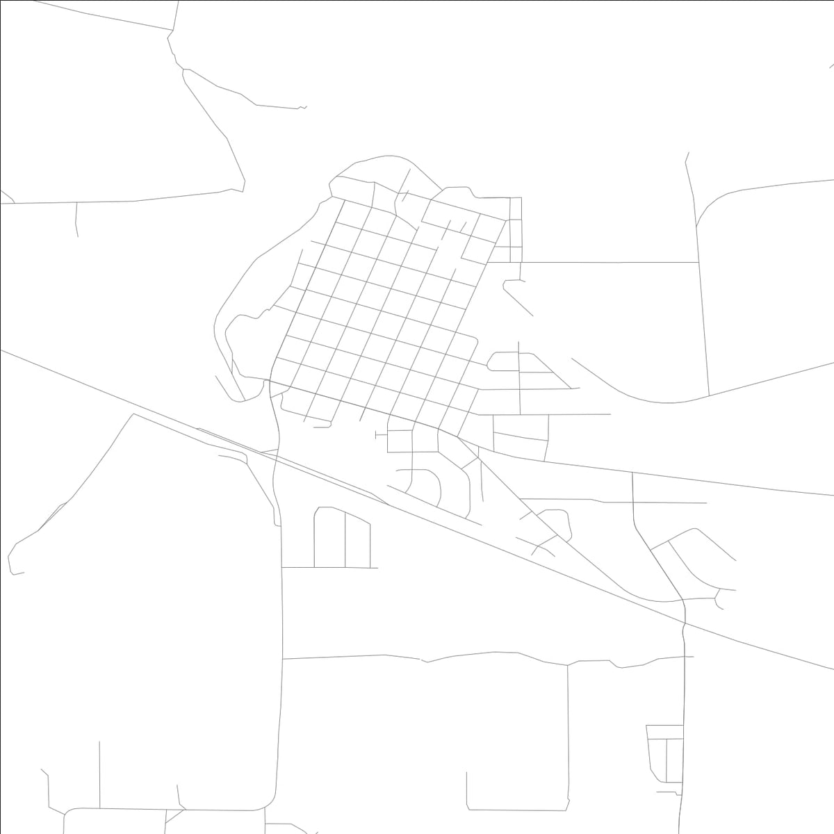 ROAD MAP OF NEW ATHENS, ILLINOIS BY MAPBAKES