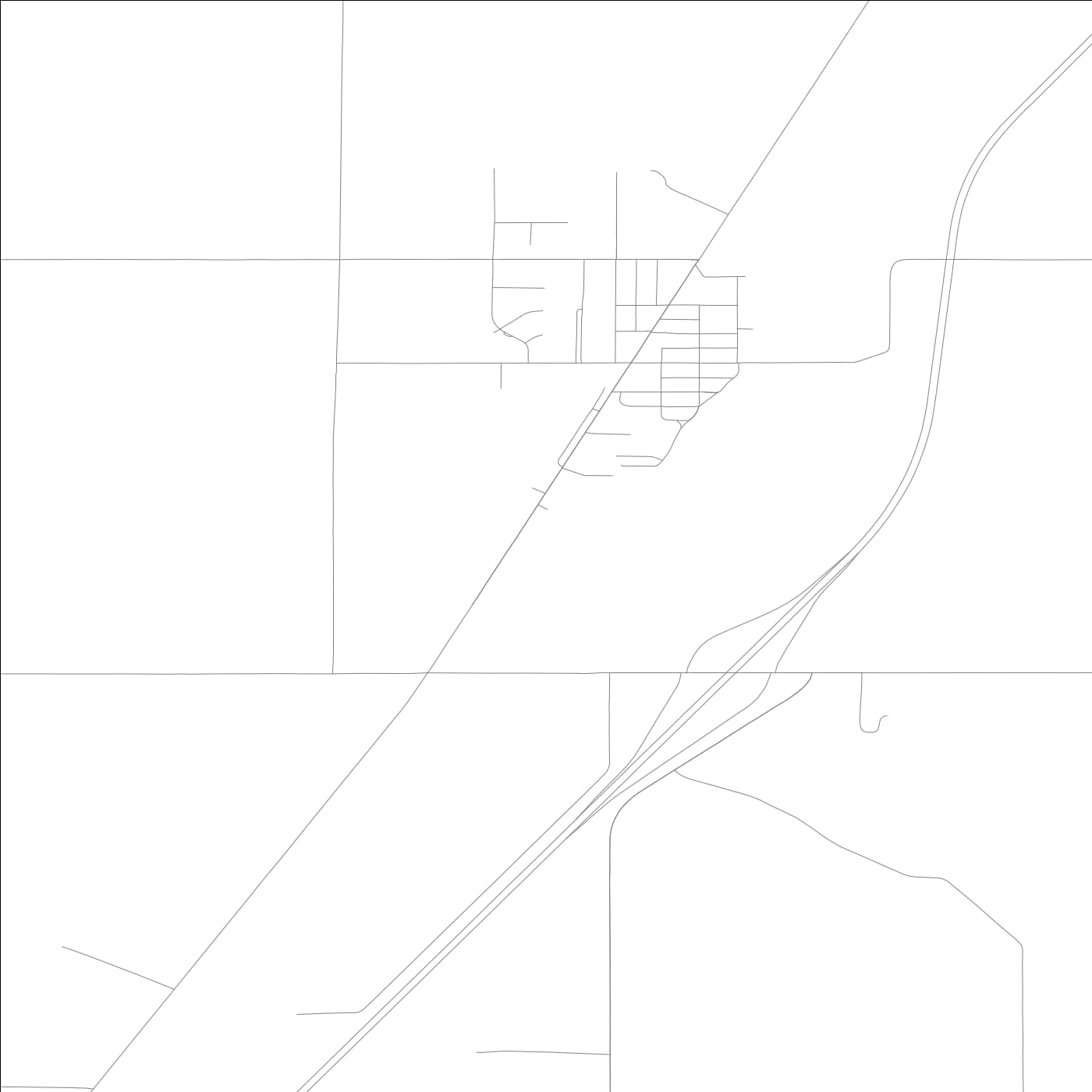 ROAD MAP OF UNDERWOOD, LOWA BY MAPBAKES