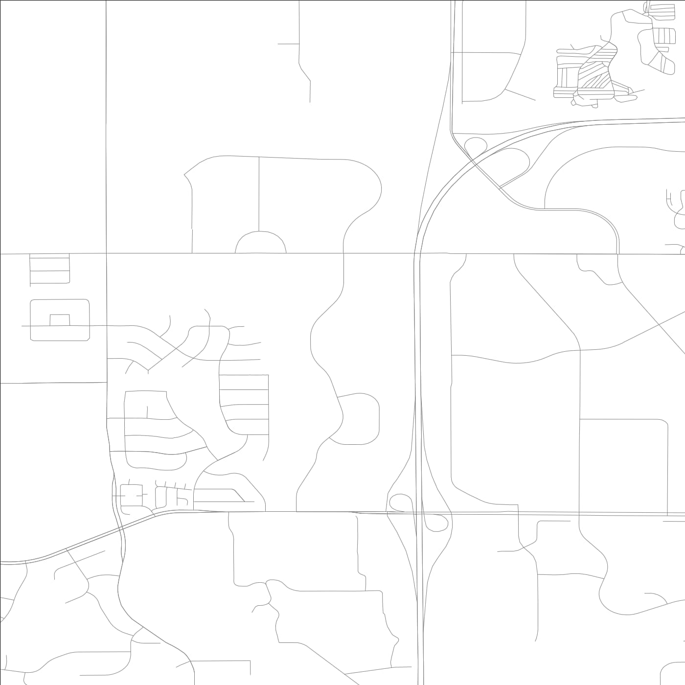 ROAD MAP OF URBANDALE, LOWA BY MAPBAKES