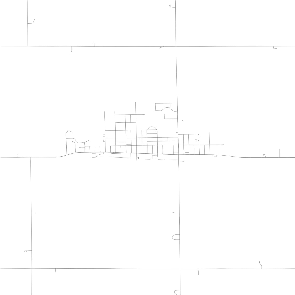 ROAD MAP OF VAN HORNE, LOWA BY MAPBAKES