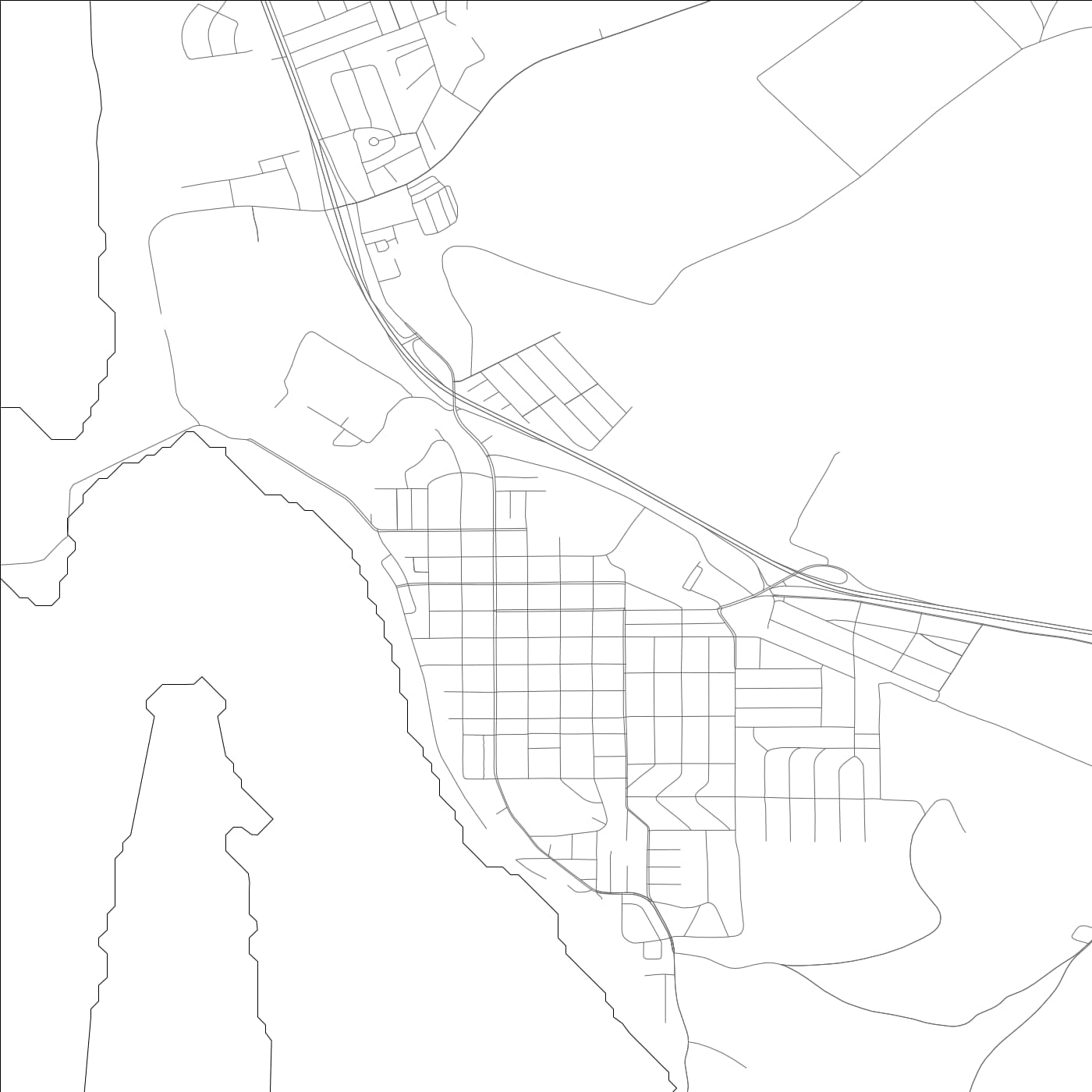 ROAD MAP OF MORRO BAY, CALIFORNIA BY MAPBAKES