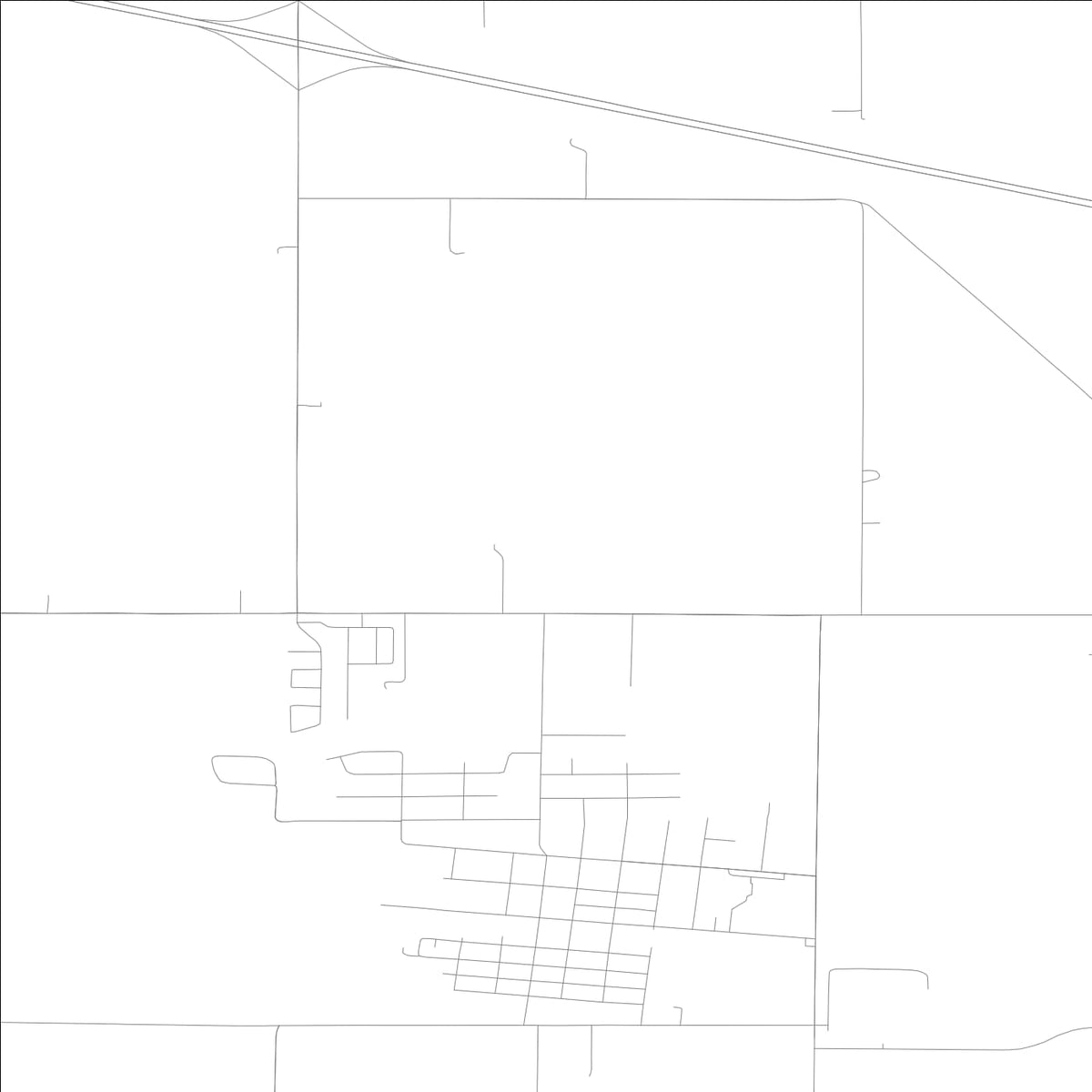 ROAD MAP OF WALCOTT, LOWA BY MAPBAKES