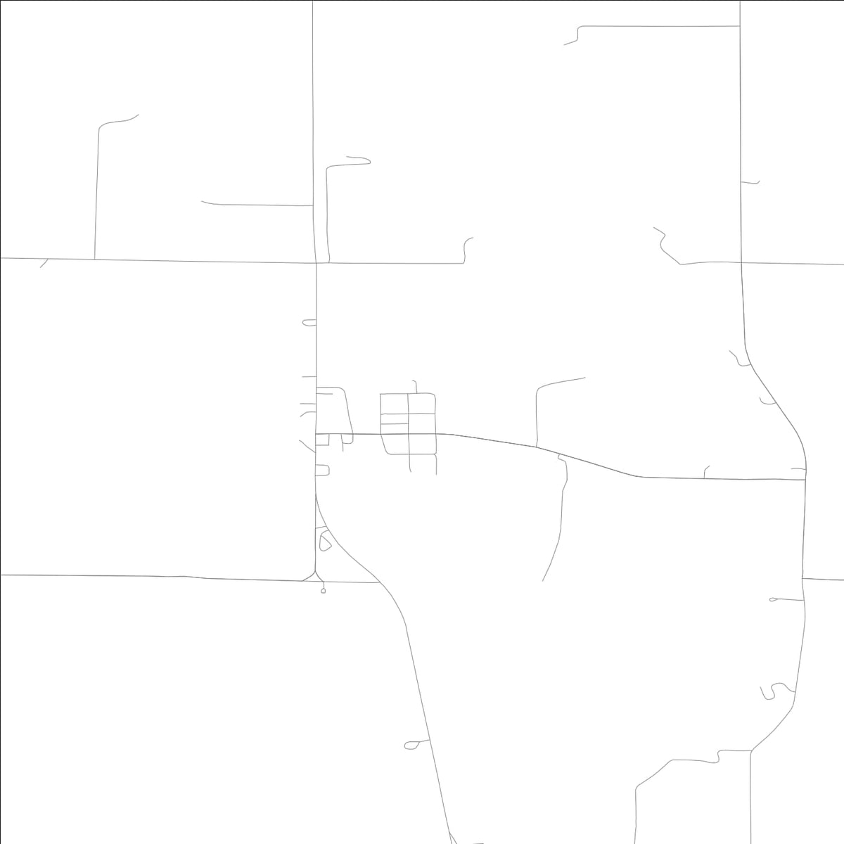ROAD MAP OF WALLINGFORD, LOWA BY MAPBAKES