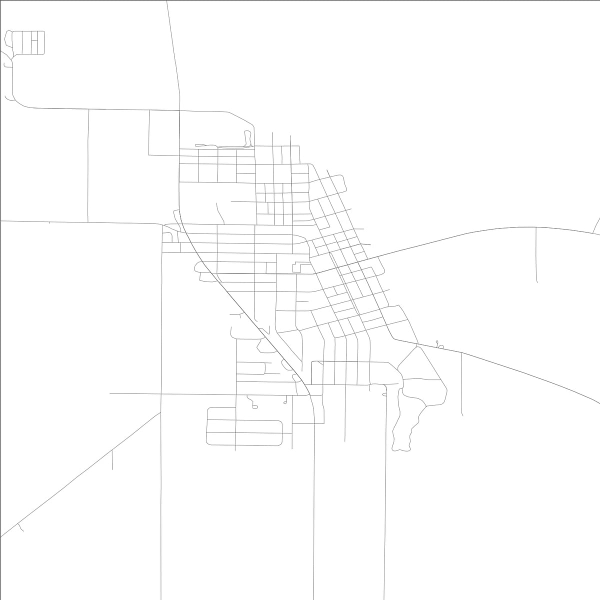 ROAD MAP OF WAPELLO, LOWA BY MAPBAKES